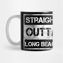 Pixxa Straight Outta Long Beach California Vintage Distressed Souvenir Kupa Bardak