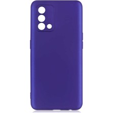 Tekno Grup Oppo A74 4g Kılıf Mat Premium Silikon Kılıf Saks Mavi