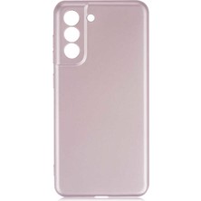 Tekno Grup Samsung Galaxy S21 Fe Kılıf Mat Premium Silikon Kılıf Rose