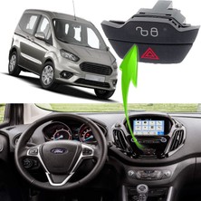 Vertex Ford Courier Dörtlü Sinyal Flaşör Düğmesi Merkezi Kilit Anahtarı 2014-2021