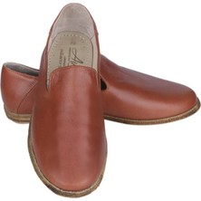 Aintap Deri Kahverengi Erkek Topuklu Gaziantep Yemeni Ayakkabı