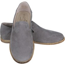 Aintap Nubuk Deri Gri Erkek Topuklu Gaziantep Yemeni Ayakkabı