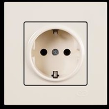 Günsan Eqona Topraklı Priz, Krem