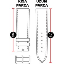 chrono Lacivert Kroko Spor Hakiki Deri Saat Kordonu Kayış 22MM