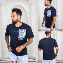 Hkr Hacker Denim Erkek Likralı Baskılı Oversıze T-Shirt