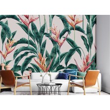 Özel Duvarlar Tropikal Yapraklar Duvar Kağıdı Amazon Çiçekleri