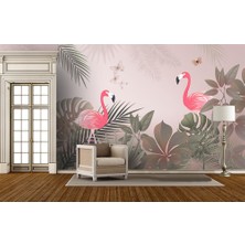 Özel Duvarlar Flamingo Desenli Duvar Kağıdı