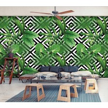 Özel Duvarlar Tropikal Yapraklar Duvar Kağıdı