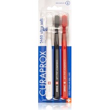 Curaprox 5460 Ultra Soft 3'lü Diş Fırçası(Beyaz-Siyah-Kırmızı Renkler)