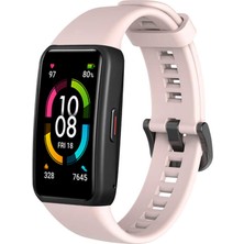 Nezih Case Huawei Band 6 Uyumlu Soft Design Silikon Kordon Açık Pembe