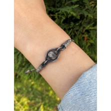 Kazzaze Gümüş Kazaziye Oksitli Bileklik Asansörlü Model
