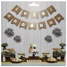 My Paper Craft Kraft Gümüş Yaldızlı Banner