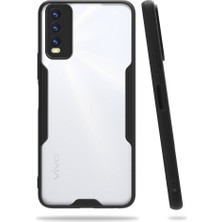 Kzy Vivo Y11S Kılıf Kamera Korumalı Colorful Kapak - Siyah