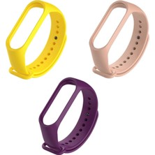 Bilişim Aksesuar Xiaomi Mi Band 3 4 Akıllı Bileklik Silikon Kordon 3 Lü Kombin Set