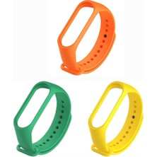 Bilişim Aksesuar Xiaomi Mi Band 5 ve Mi Band 6 Akıllı Bileklik Kordonu Silikon 3 Lü Kombin Set