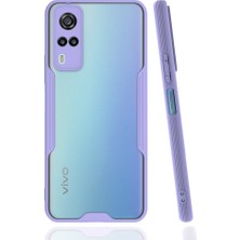 Kzy Vivo Y31 2021 Kılıf Kamera Korumalı Colorful Kapak - Lila