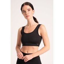 Kadın Siyah  Crop Top Büstiyer