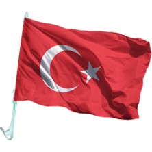Ascann Sopalı Türk Bayrağı 50 Adet 50 x 70 Konvoyda Elde Sallamalık