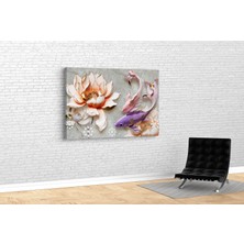 Tablo 360 Balık ve Gül Kanvas Tablo