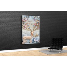 Tablo 360 Geyik ve Yavrusu Kanvas Tablo