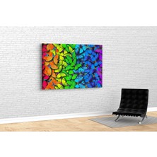 Tablo 360 Kelebek Gökkuşağı Kanvas Tablo