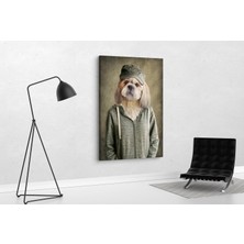 Tablo 360 Köpek Kafa Kanvas Tablo