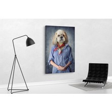 Tablo 360 Entel Köpek Kafa Kanvas Tablo