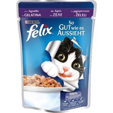 Felix Kuzu Etli Kedi Yaş Maması 24 x 100 gr