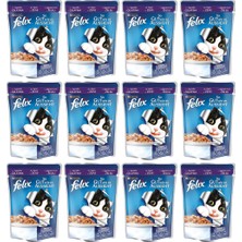 Felix Kuzu Etli Pouch Konserve Kedi Maması 100 gr x 12