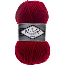 Alize Süperlana Maxi 56 Kırmızı (5' Li Paket)