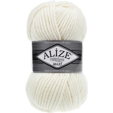 Alize Süperlana Maxi 62 Açık Krem (5' Li Paket)