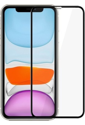 Jacquelyn Apple iPhone 11 (6.1'') Tam Kaplayan Temperli Cam Ekran Koruyucu Siyah