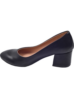 Potincim 97544-312 Cilt 5 cm Topuklu Kadın Ayakkabı Siyah