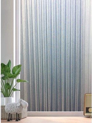 Evdepo Home Kullanıma Hazır 1/2 Seyrek Pileli Keten Tül Perde - Ekru 60 x 250 cm