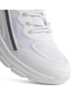 Flet 134 Beyaz-Beyaz Kadın Kalın Taban Sneaker