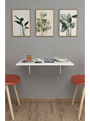 Bofigo 72 x 45 cm Katlanır Masa Duvara Monte Masa Mutfak Masası Balkon Masası Çalışma Masası