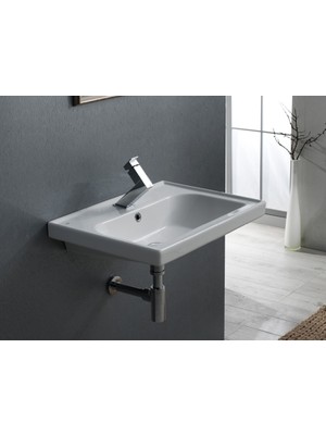 Turkuaz Seramik Cerastyle Frame 65 cm Etajerli Lavabo