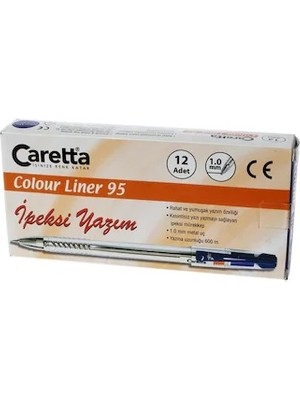 Caretta 95 Colour Liner Tükenmez Kalem Mavi 1.00 mm 12 Adet