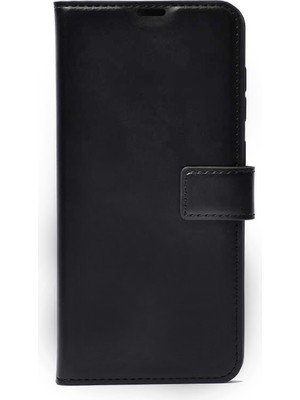 Smcase Huawei P Smart 2021 Kılıf Kar Delüx Cüzdan Kartvizitli Standlı Kopçalı Siyah