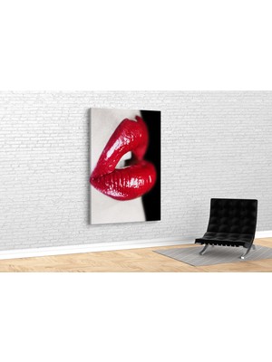 Tablo 360 Kırmızı Dudak Kanvas Tablo