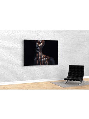 Tablo 360 Altın Makyaj Kanvas Tablo