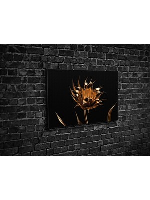 Tablo 360 Altın Çicek Kanvas Tablo