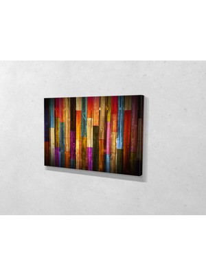 Tablo 360 Renkli Ahşap Kanvas Tablo