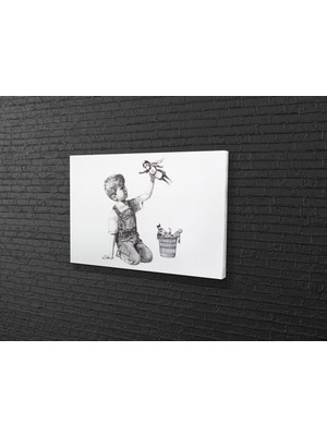 Tablo 360 Banksy- Superhero Kanvas Tablo