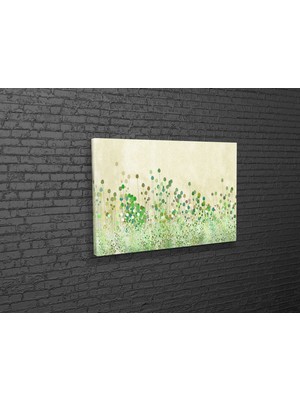 Tablo 360 Green Poppy Buds Soyut Kanvas Tablo