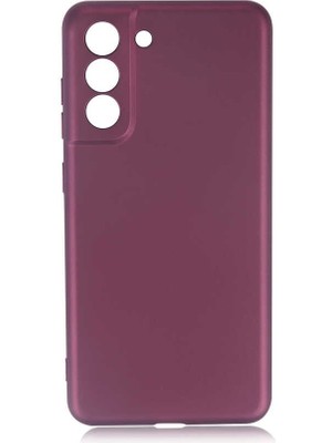 Tekno Grup Samsung Galaxy S21 Fe Kılıf Mat Premium Silikon Kılıf Mürdüm