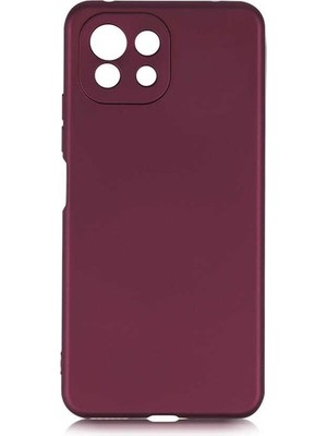 Tekno Grup Xiaomi Mi 11 Lite Kılıf Mat Premium Silikon Kılıf Mürdüm