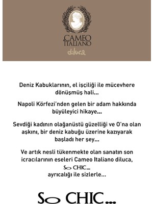 So CHIC Cameo Italiano 18 Ayar Rose Altın Kaplama Gümüş Ipli Kolye