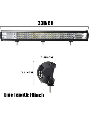 Techmaster 360W 120 Combo LED Delici&yayıcı Off Road Lambası Projektör 64CM