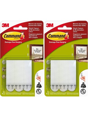 3M Command Orta Boy Cırt Bant 2li Set